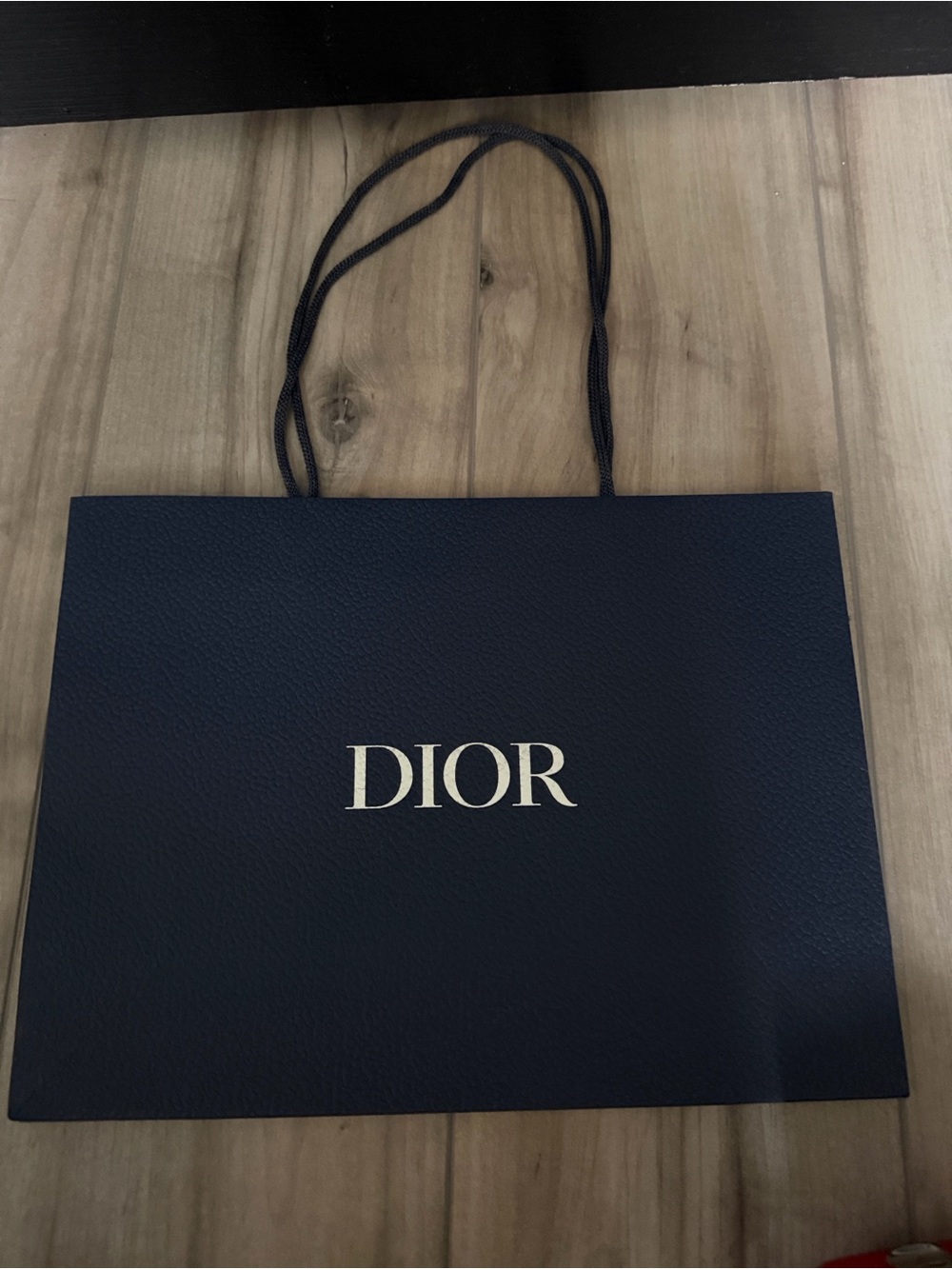 Dior Dark Blue Gift Bag with White Logo